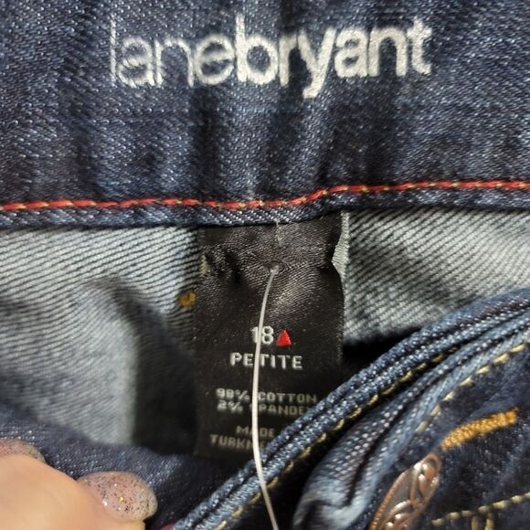 LANE Bryant Totally Cropped Dark Wash Jeans PETITE - Picture 2 of 5
